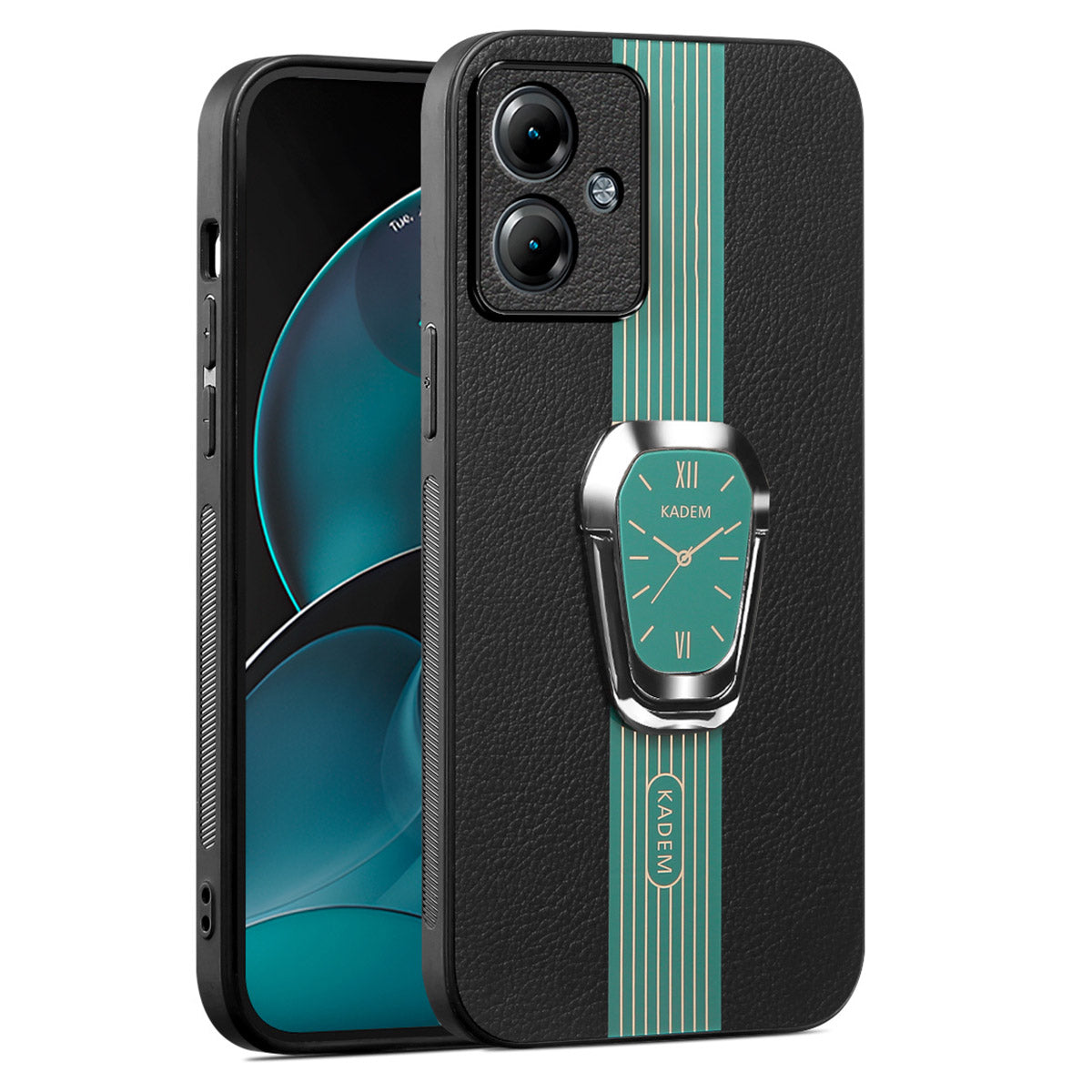 KADEM For Motorola Moto G14 4G Cover Folding Kickstand PU+TPU+Acrylic Cell Phone Case KADEM For Motorola Moto G14 4G Cover Folding Kickstand PU+TPU+Acrylic Cell Phone Case